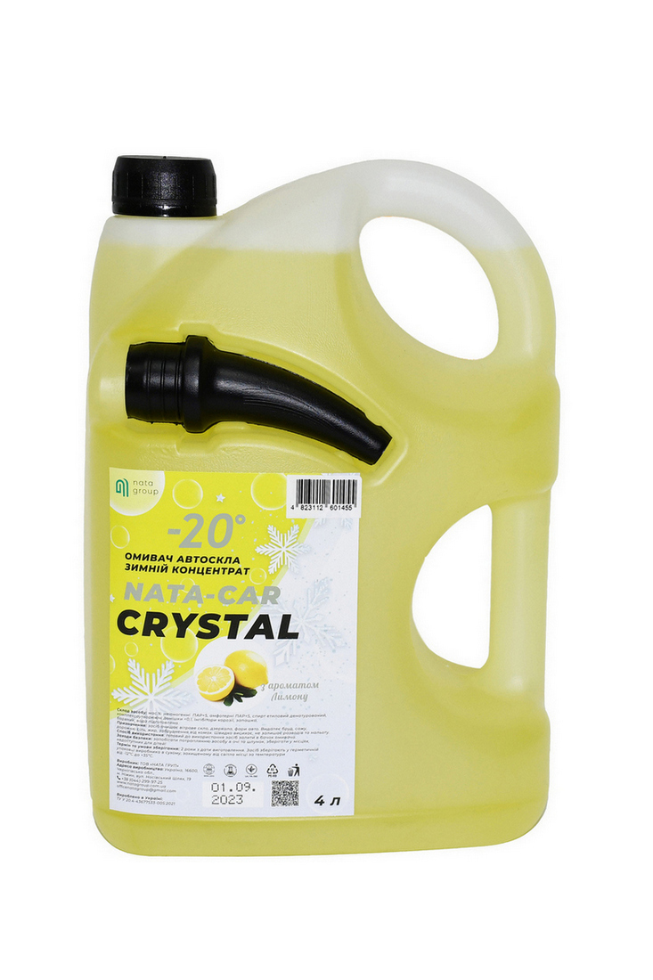 «NATA-Car Crystal zimowy koncentrat płynu do spryskiwaczy do -20º» o zapachu cytryny, kanister 4 l