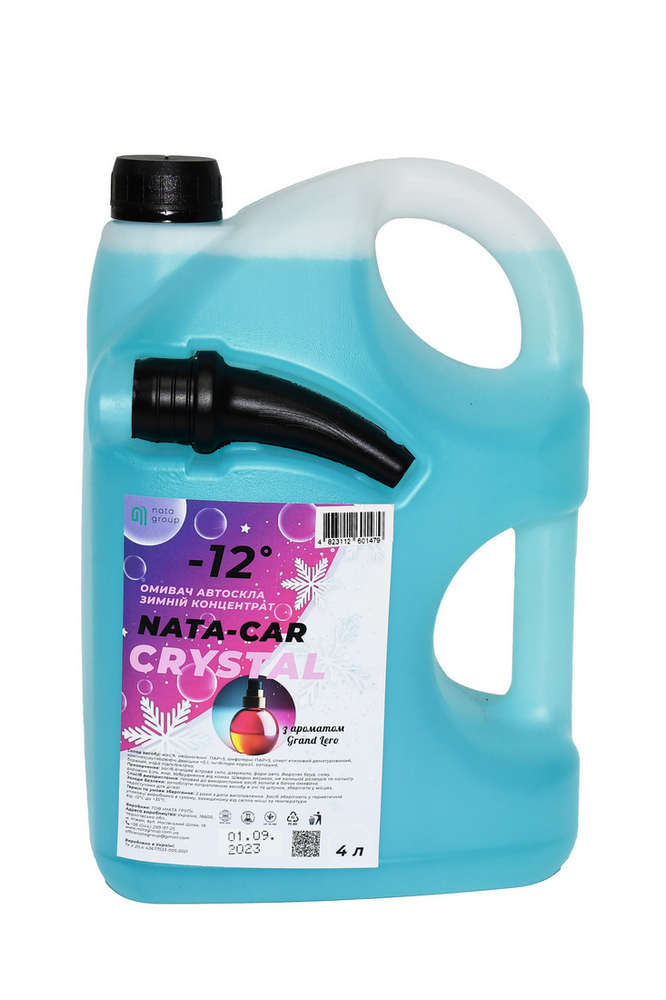 «NATA-Car Crystal płyn do spryskiwaczy zimowy koncentrat do -12º» o zapachu Grand Lero, kanister 4 l