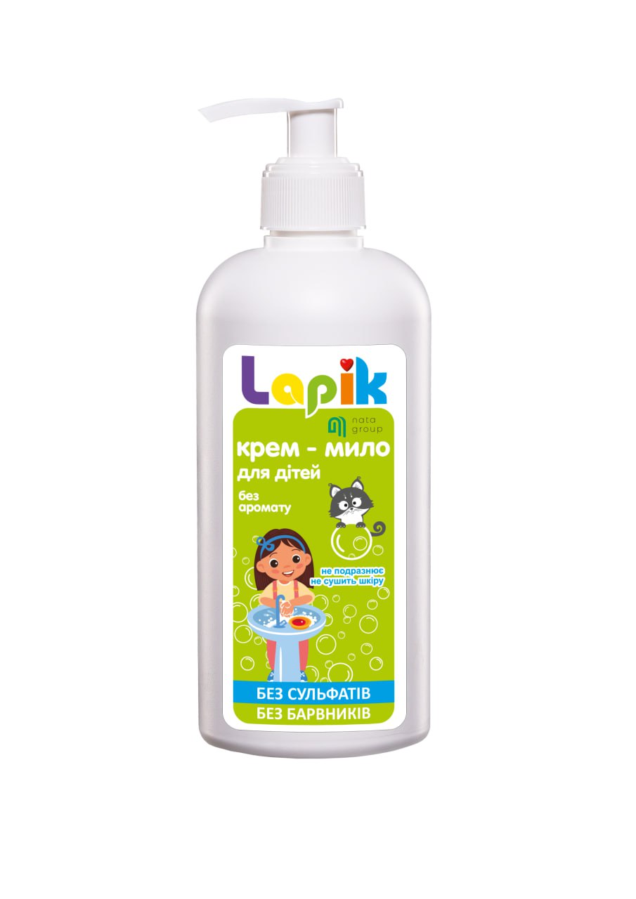 "Kremowe mydło Lapik Baby", bez zapachu, butelka 500 ml