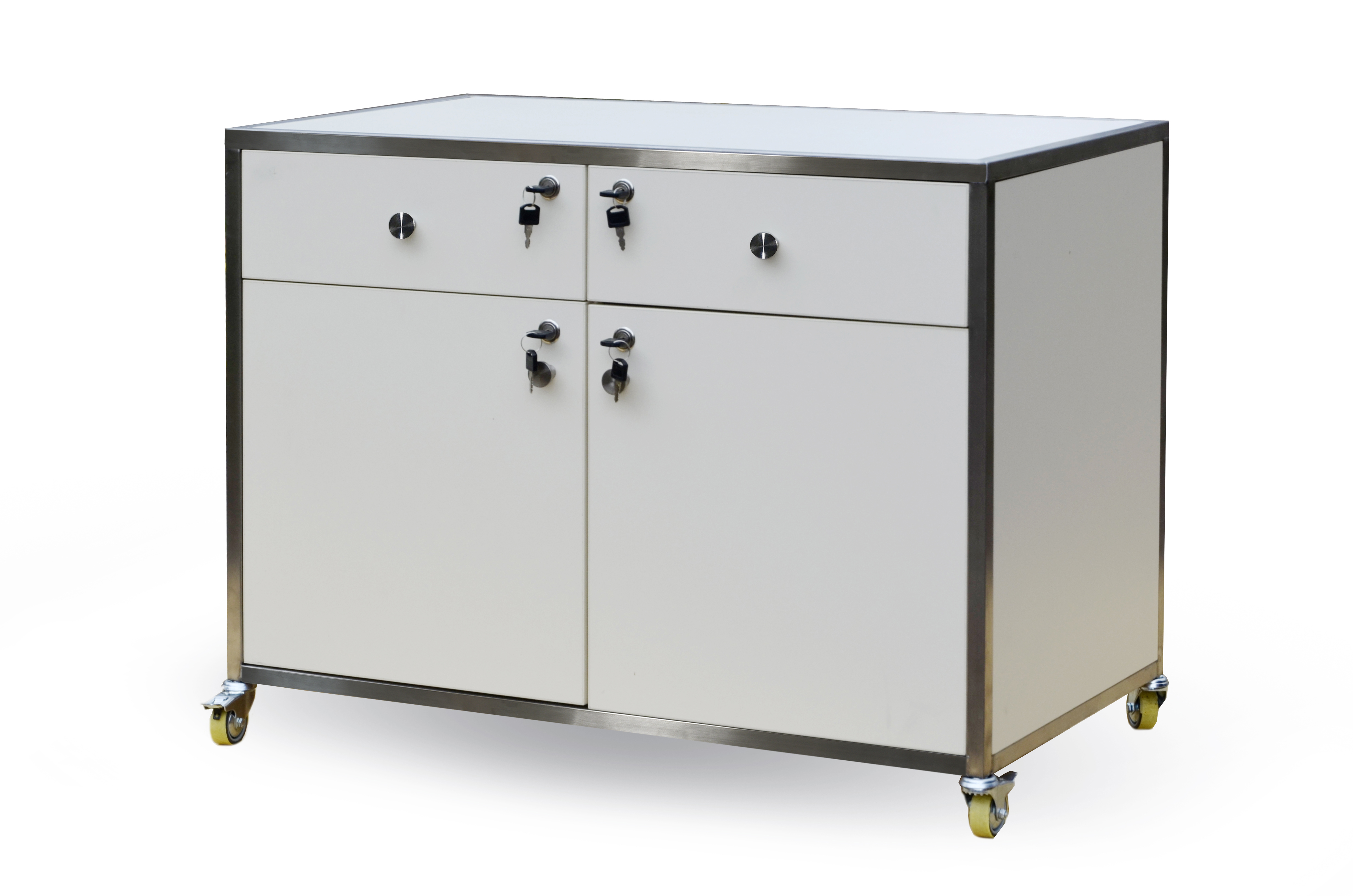 Mobilna szafka medyczna C.box  CMM-2DD-1-NATA ALU