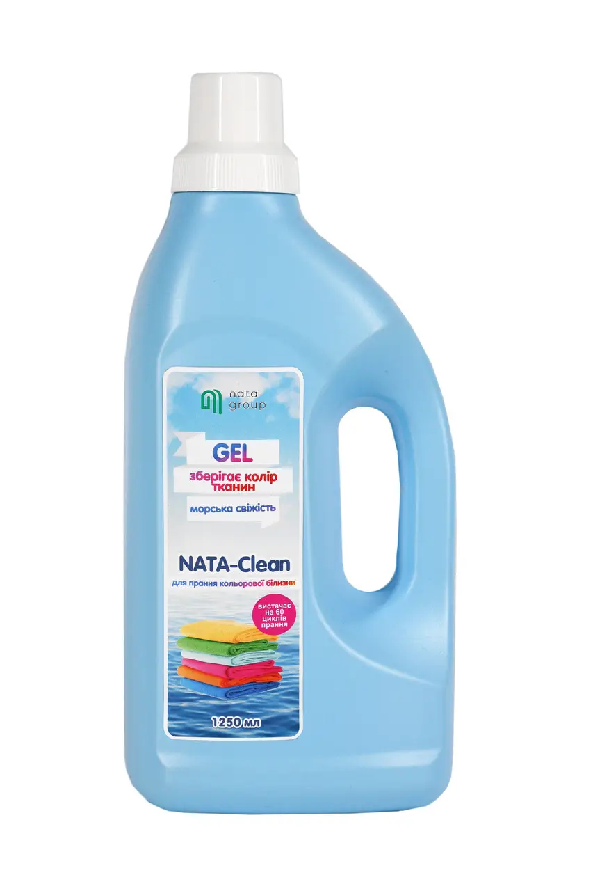 Żel do prania tkanin kolorowych NATA-Clean, kanister 1250 ml
